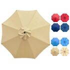 Patio Umbrella 9 ft Replacement Canopy for 8 Ribï¼ŒPatio 9ft-8 Ribs Beige