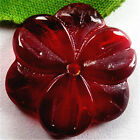 AA30 25x23x7mm Beautiful Crystal carved flower Pendant bead