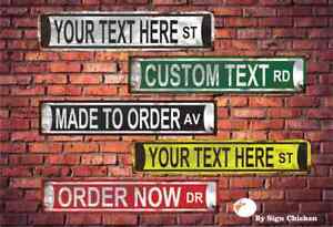 STREET SIGN, beveled border design, ANY TEXT, CUSTOM, PERSONALIZED, RUSTIC LOOK