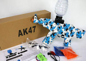 Fully Automatic Gel Blaster Gun AK47 Toy w Gel Balls, Eye Gear, Battery/Charger