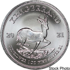 2021 South Africa Krugerrand 1 oz .999 Fine Silver Coin