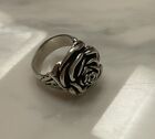 king baby rose ring sterling silver Size 13