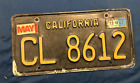 vintage license plate 1965 California, aluminum