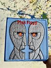 Pink Floyd Iron On Patch Red Lettering Silver Faces Blue Square