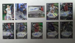 Bowman Platinum Autograph Baseball Card Lot (10) Nelson Rada, Pie, Knowles, more