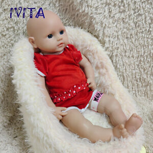 IVITA 18'' Reborn Baby Girl Doll 5.94lbs Newborn Baby Accompany Silicone Dolls