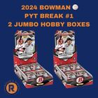 2024 Bowman Baseball 2 JUMBO HOBBY BOX PYT PICK YOUR TEAM BREAK #1