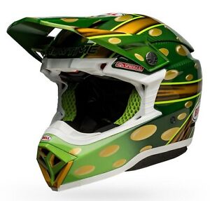 Bell Moto-10 Spherical McGrath Replica 22 MX Offroad Helmet Gold/Green