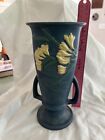 Roseville Freesia 125-10” 10.5” amphora vase navy blue