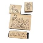 New Listingstampin up rubber stamps spring wooden stamps Lot 4 New