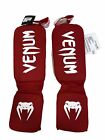 Venum Kontact Protective MMA Slip-on Shin Instep Guards - Red - Adult