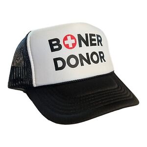 Funny Trucker Hat Boner Donor Snapback Hat White Trash party hat bachelor party
