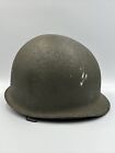U.S. WW2 M1 Helmet With Helmet Shell & Liner/Strap, Seam Front Rim “13 J”