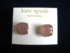 ESTATE ROSE QUARTZ & 14 KT YELLOW GOLD FILLED EARRINGS BY KATE SPADE, N.Y.