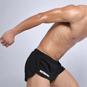 SEOBEAN Mens Low Rise Sports Soft Running Training Short Pants 4 colors