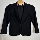 Vintage Pendleton Blazer Womens 14 Black Coat Jacket Virgin Wool