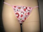 Hello Kitty G string Panties sparkly pink red knickers feminine Lingerie Gift