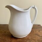 Antique White Ironstone Pitcher Homer Laughlin Pottery 1900s 64oz