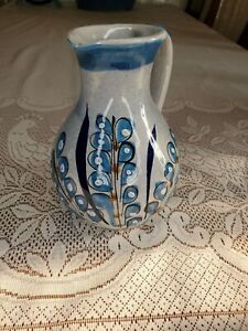 Tonala Mexican pottery pitcher vase Bird
