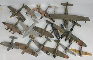 Vintage Plastic Scale Model Kit Military Airplane Mixed Lot Of 16