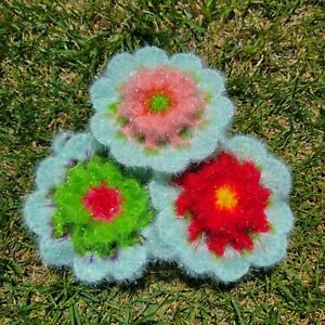 New Listing100% Handmade Crochet Dish Scrubber/ Scrubbies/ Kitchen Sponge/ Flowers