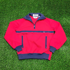 Vintage 90s Woolrich 1/4 Zip Pullover Jacket Women S/M 19x23 Red Blue Colorblock