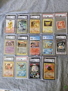 Graded Pokémon Bulk Lot (Charizard, Zapdos, Gyarados Vintage/ Modern