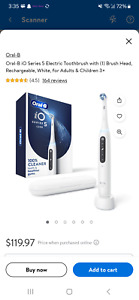 New ListingOral-B iO Series 5 Luxe Electric Toothbrush - White Luxe