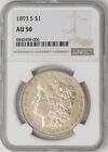 1893-S Morgan Silver Dollar $ AU50 NGC 948299-3