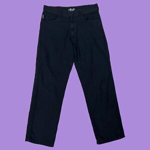 Vintage Pelle Pelle Jeans Men's 34 Navy Wide Leg Textured Weave Cotton Pants Y2K
