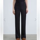 NWT Lafayette 148 Stretch Wool Gates Trouser Pant in Navy, Size 18