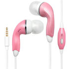 Pink color 3.5mm Earphones Remote Control w/ Mic. Handsfree Stereo Headset