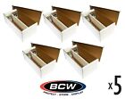 5 BCW Graded Card Shoe Storage Box 2 Row Cardboard Lid PSA Beckett & Trading BGS