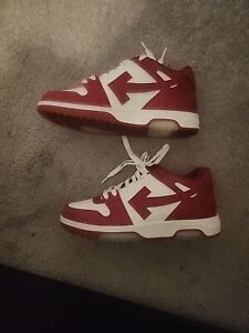 Off-White  Men's White And Red Sneakers Us11 Authentic Eu44