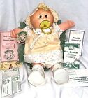 New Listing1985 Cabbage Patch Kid Preemie Brown Eyes Pacifier Adoption Paper Cabbage Leaves