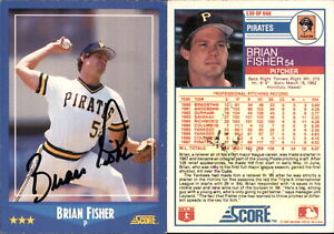 New ListingBrian Fisher Signed 1988 Score #130 Card Pittsburgh Pirates Auto AU