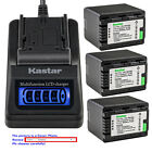 Kastar Battery LCD Quick Charger for Panasonic VWVBK360 & HDC-SD66 HDC-SD90GK-3D