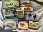 1950's Jackpot LOT O Scale Plasticville Buildings  +  railroad accessories