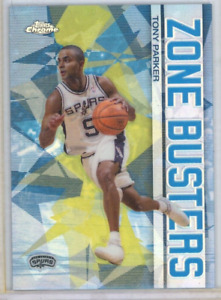 2003 Topps Chrome Refractor Zone Busters Tony Parker #ZB11