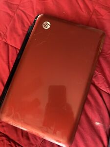 HP Mini Red Intel Atom Windows 7 Laptop Not Tested broken screen For Parts Only