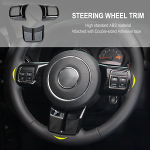 3pcs Steering Wheel Cover Trim for Jeep Compass 2011-2016 /Wrangler JK 2011-2017