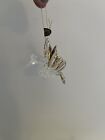 Vintage Glass/ Gold Trimmed Ornament Hummingbird