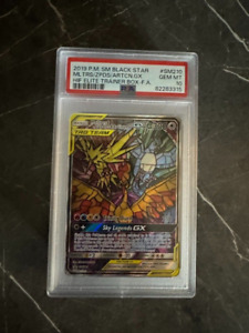 PSA 10 GEM MINT Moltres Zapdos & Articuno GX SM210 FULL ART HOLO Pokemon Card