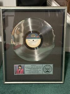 Joan Jett Certified Platinum Sales Award-I love Rock'N Roll
