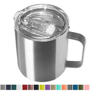 14oz Coffee Tumbler Slider Lid Stainless Steel Vacuum Double Wall Insulation