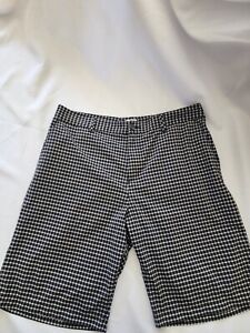 Adidas Men Golf Shorts 34 Black Gary With Checkered