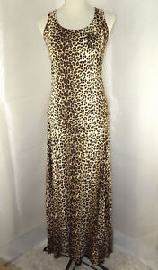 UP 2 Piece Leopard Print Stretch Long Skirt & Racerback Sleeveless Top Made USA