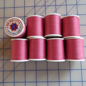 SALE ~ 8 New Spools Americana Quilting Thread 100% Glace Cotton Dusty Rose