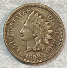1859 Indian Cent Nice Original VF Details CHRC