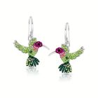 Fashion Women Colorful Hummingbird Inlaid Shiny Rhinestone Dangle Earrings Gift